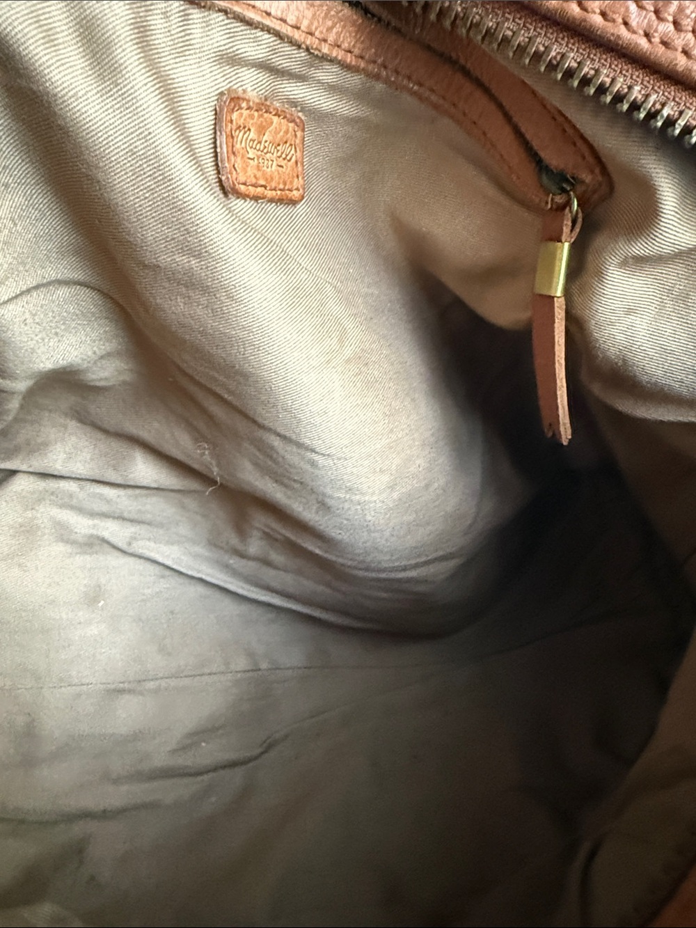 Madewell Glasgow Leather Satchel brass hardware - Picture 12 of 14